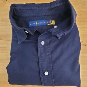 Polo Ralph Lauren Mens Button Up Shirt  3XB 3XLB 3XLBT Navy Blue Dress Casual
